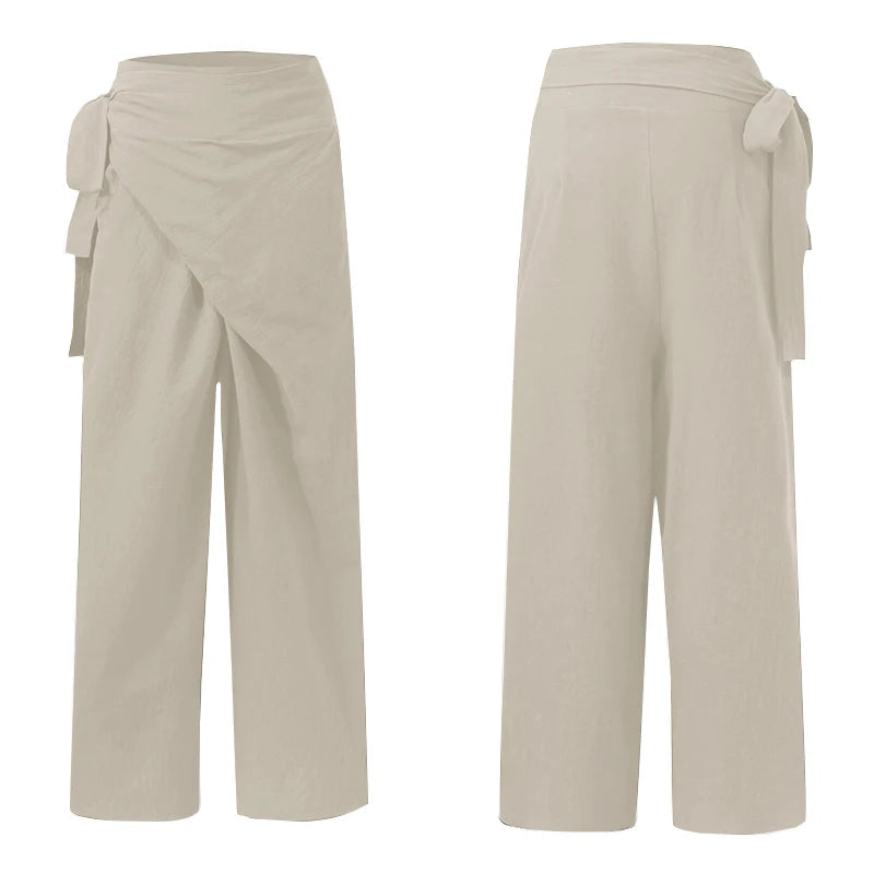 Women's High Waist Wide-Leg Trousers: 2023 Fashion, Casual Office Pants for Ladies