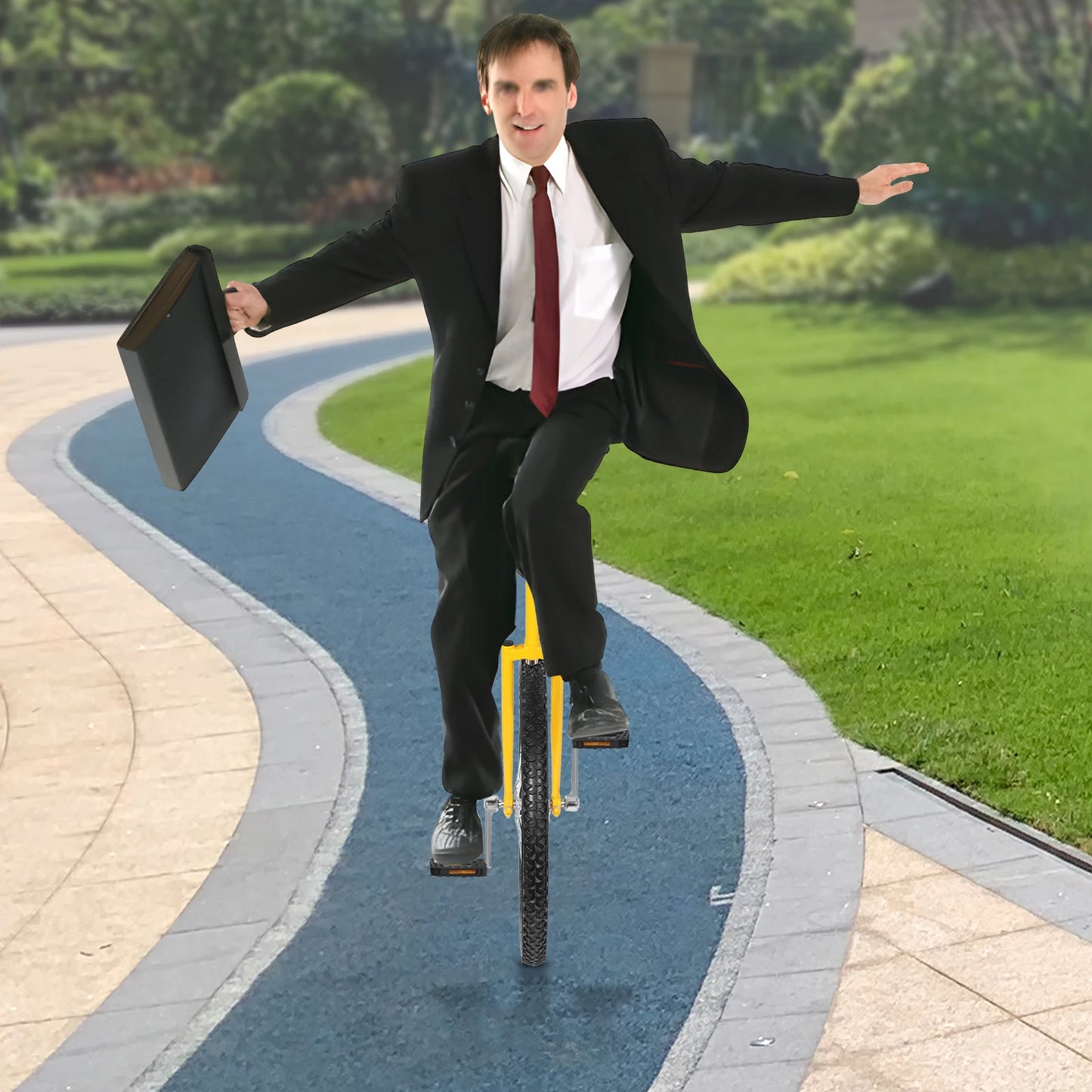 24” Outdoor Unicycle – Adjustable Height One-Wheel Bike with Leakproof Tire for Fitness & Fun