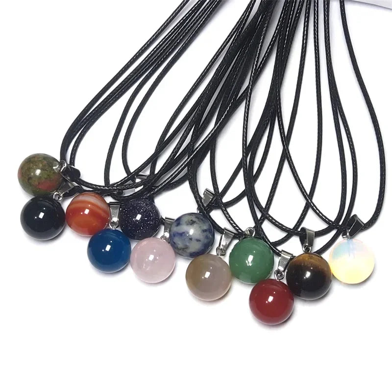 10pcs Natural Irregular Raw Ore Fluorite Crystal Pendant Necklace Energy Stone Healing Amethysts Meditation Yoga Gift Wholesale