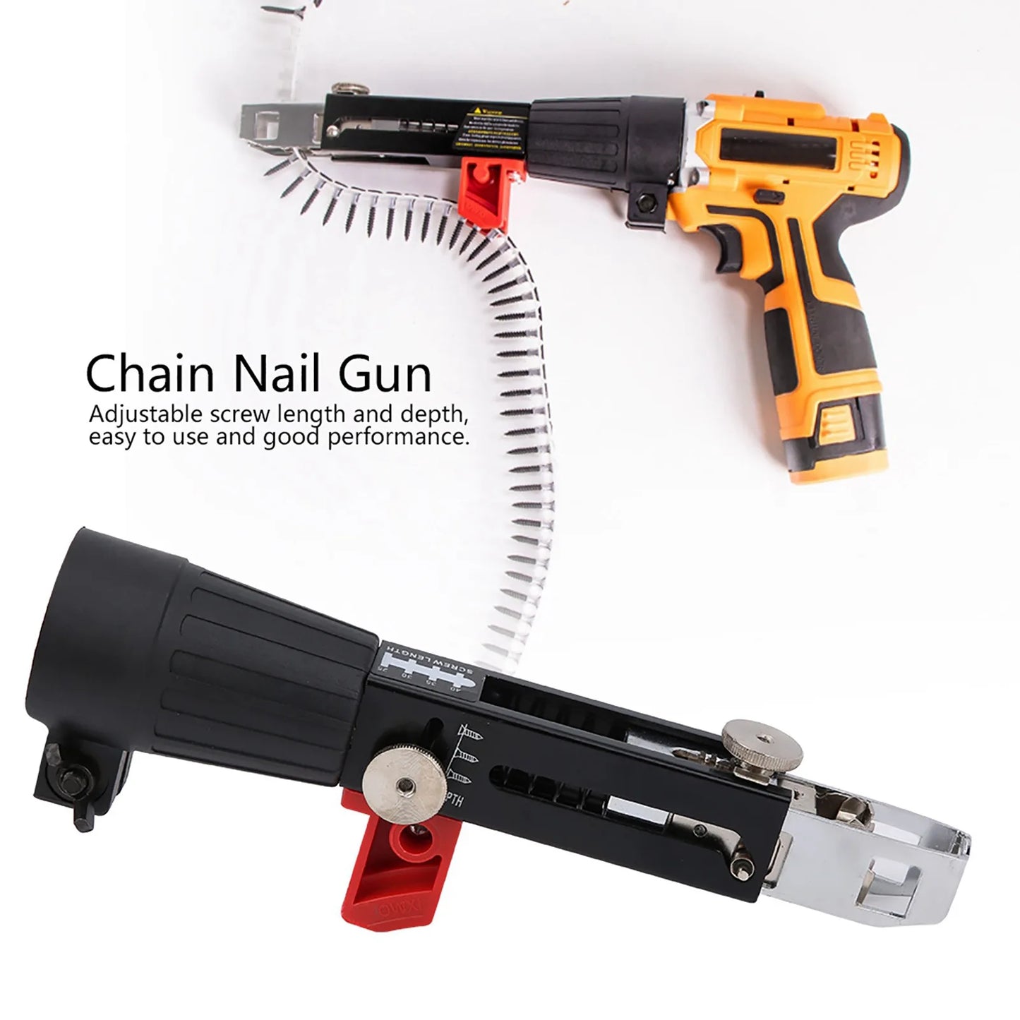 Automatic Chain Nail Gun & Electric Screwdriver – Precision Woodworking Made Easy