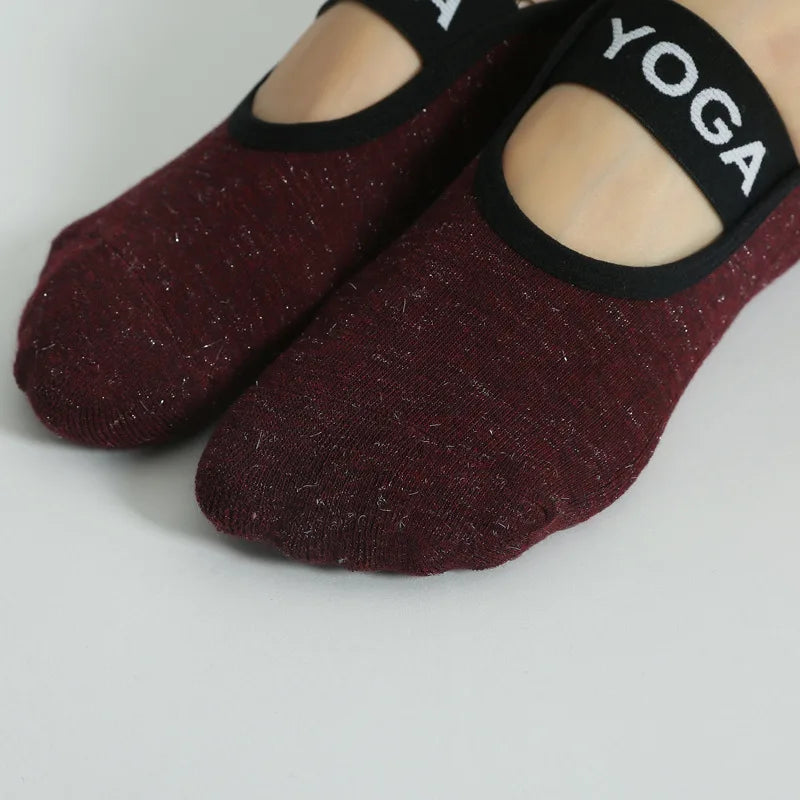 🧘‍♀️ Breathable Non-Slip Yoga & Pilates Socks for Women – Cotton, Backless, Silicone Grip – Ideal for Fitness, Ballet, Dance, Barre & Home Workouts