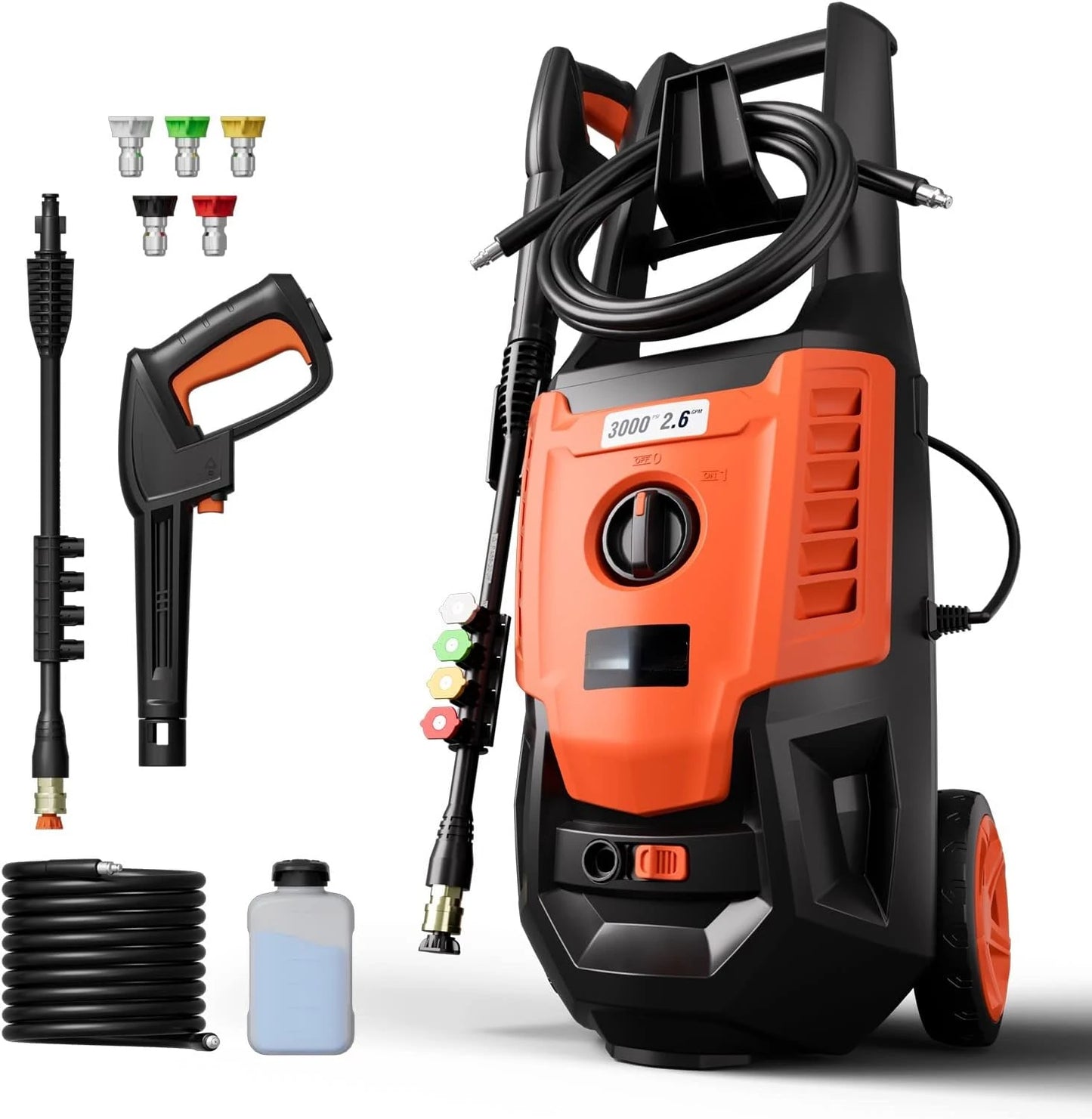 High-Pressure Electric Washer: 3000 PSI for Effortless Cleaning!