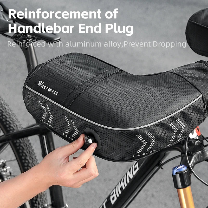 Winter Handlebar Mitts – Windproof Fleece Bicycle Gloves for MTB & Road Bikes