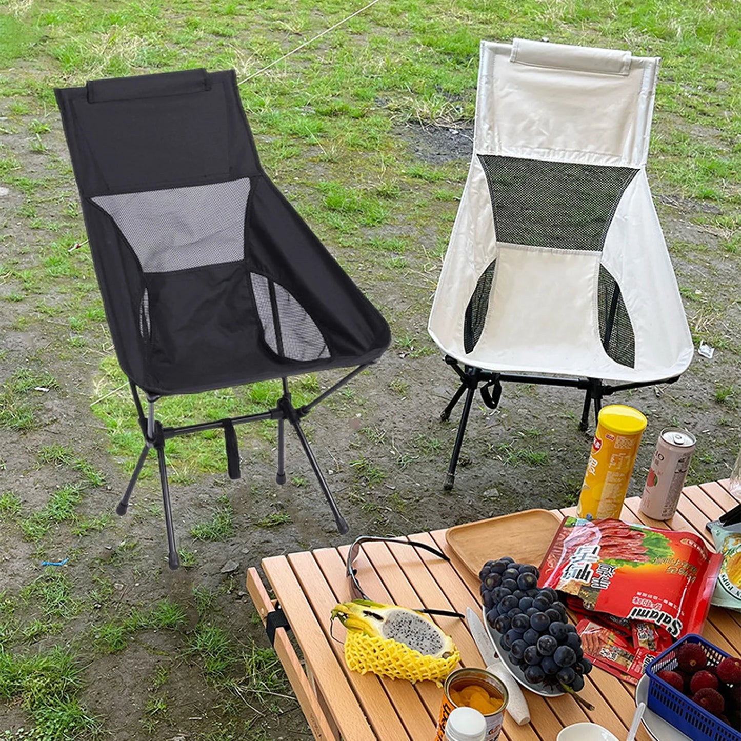 Travel Light with Our Ultralight Folding Moon Chair for Camping and Hiking