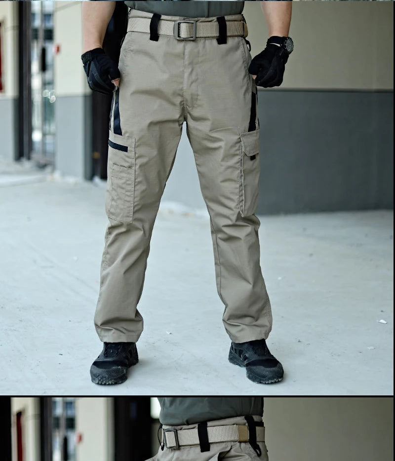 Premium Tactical Cargo Pants: Waterproof Ripstop Military-Style Men's Combat Training Trousers with Multi-Pocket Design