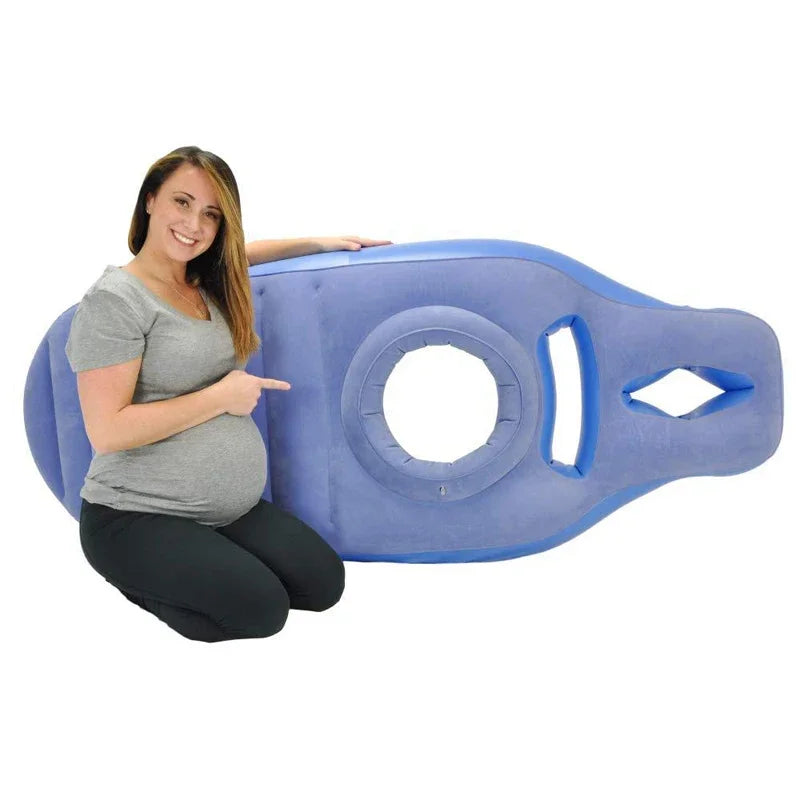 Inflatable Pregnancy Pillow & Yoga Mat – Maternity Full Body Sleeping & Support Mattress for Pregnant Women