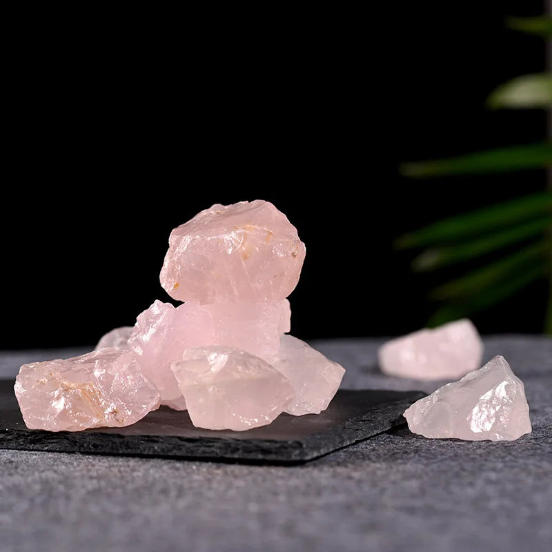 Enhance Your Space: Raw Labradorite and Rose Quartz Chakra Gemstones for Reiki Healing and Home Décor