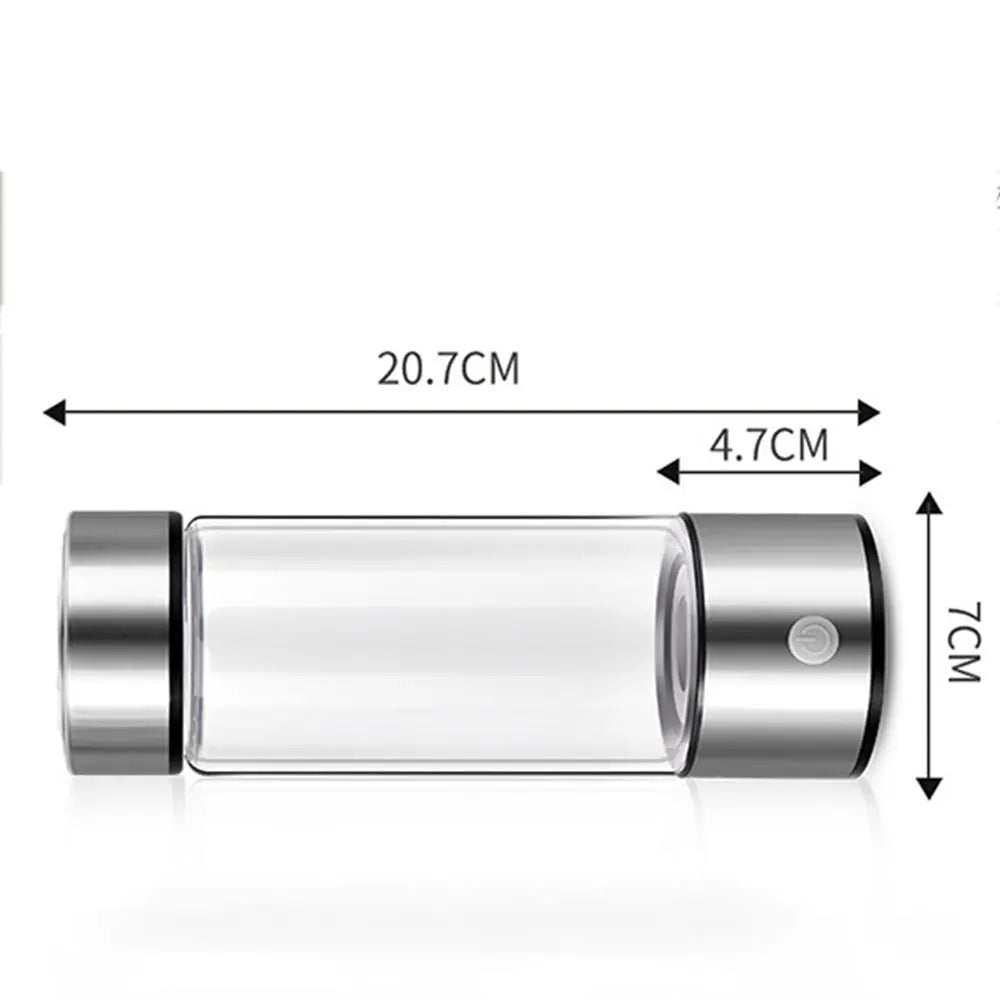 Portable Hydrogen-Rich Water Cup: Ionizer & Super Antioxidant Maker with Filter - 420ml