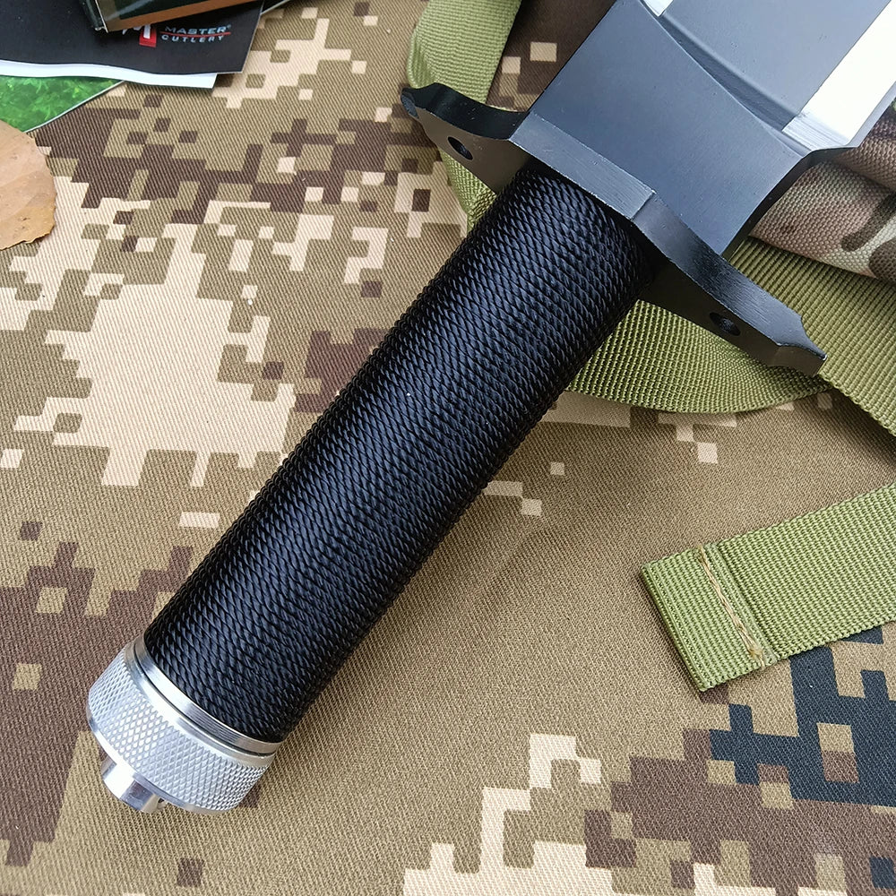 RAMBO II 9Cr18Mov Blade Camping Knife, Multifunctional Straight Pocket Knife, High Hardness Blade, Wilderness Tactical Knives