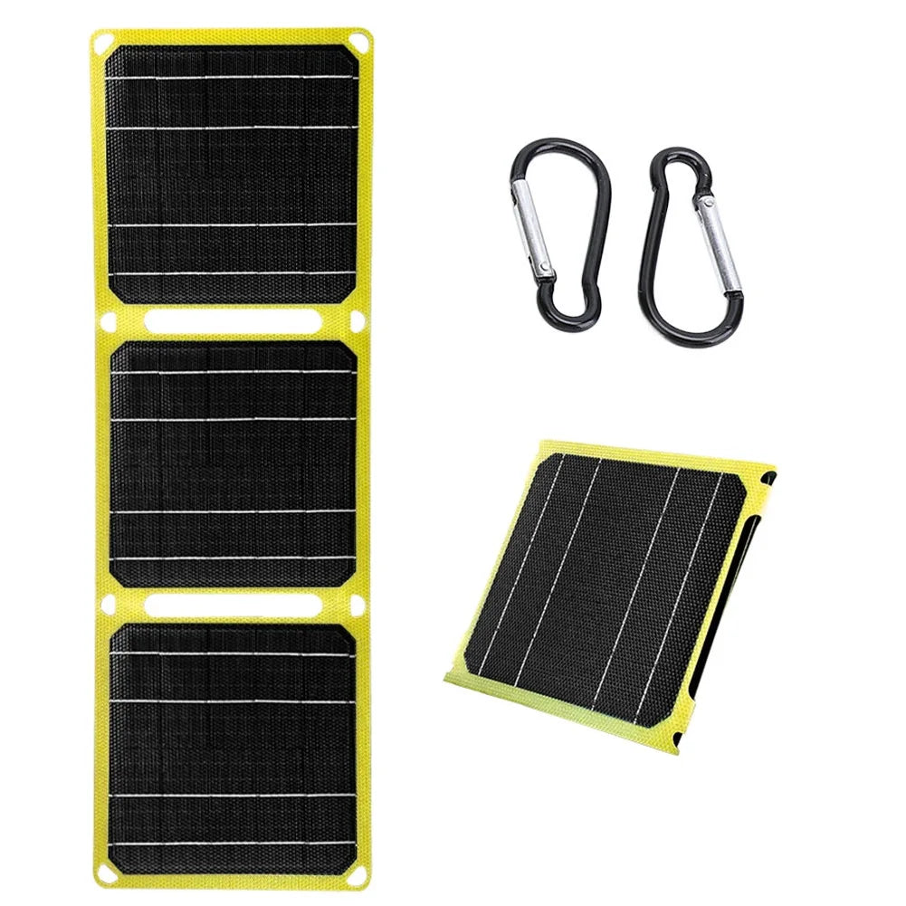 30W/40W Portable Foldable Solar Charger – IP67 Waterproof with USB-A, Type-C, and DC Output for 5V Battery and Phone Charging