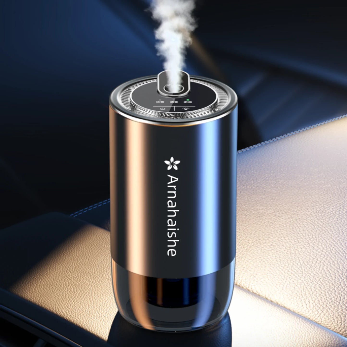 Smart Car Air Freshener & Essential Oil Diffuser – 50ml Long-Lasting Aroma with Star Projector & Auto On/Off