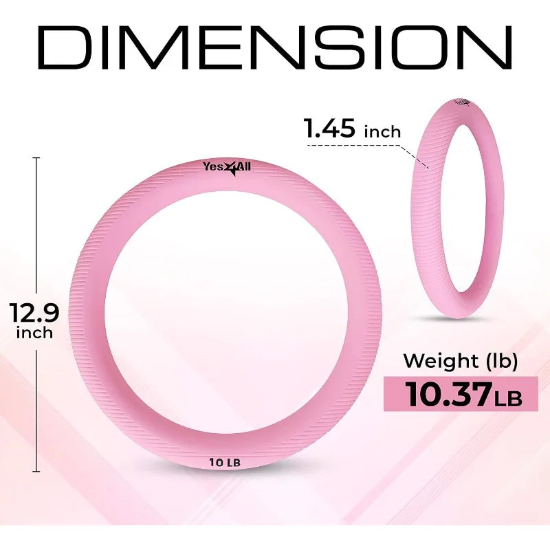 10lbs Power Ring: Weighted Circle for Yoga, Aerobics, Home Fitness, and Core Training