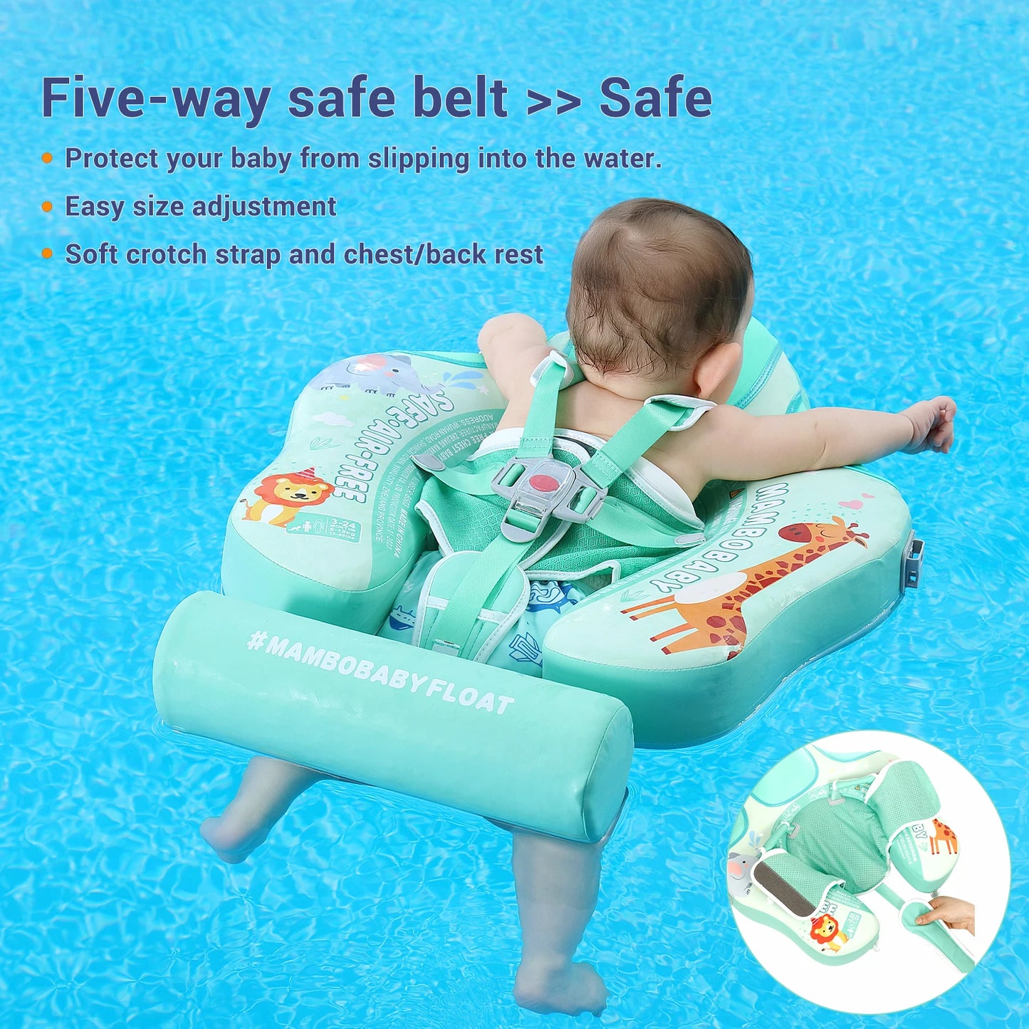 2024 Mambobaby Animal Float – Non-Inflatable Solid Baby Swim Trainer Ring for Infant Pool Safety & Water Fun