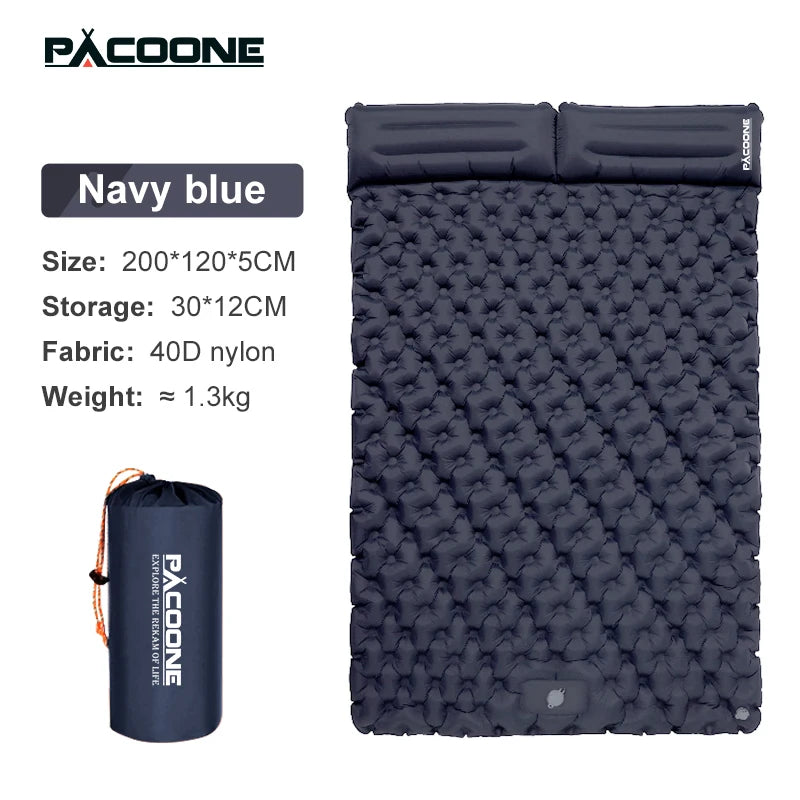 Sleep in Comfort: Extra-Wide Inflatable Camping Mat for Couples & Travelers