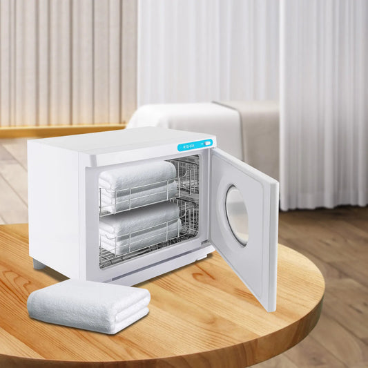 Hot Towel Warmer – Professional 23L Large Capacity Cabinet with See-Through Window (White)
