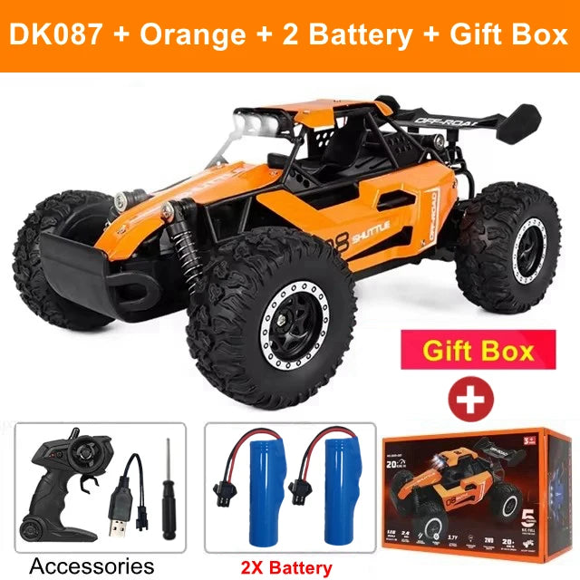 1:16 Remote Control Drift Racing Car – 2.4G Off-Road High-Speed Alloy RC Truck with LED Lights, Climbing Vehicle Toy for Kids
