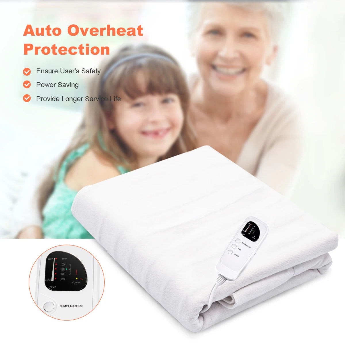 Digital Massage Table Warmer Pad: Adjustable Heat Settings with Auto Overheat Protection!