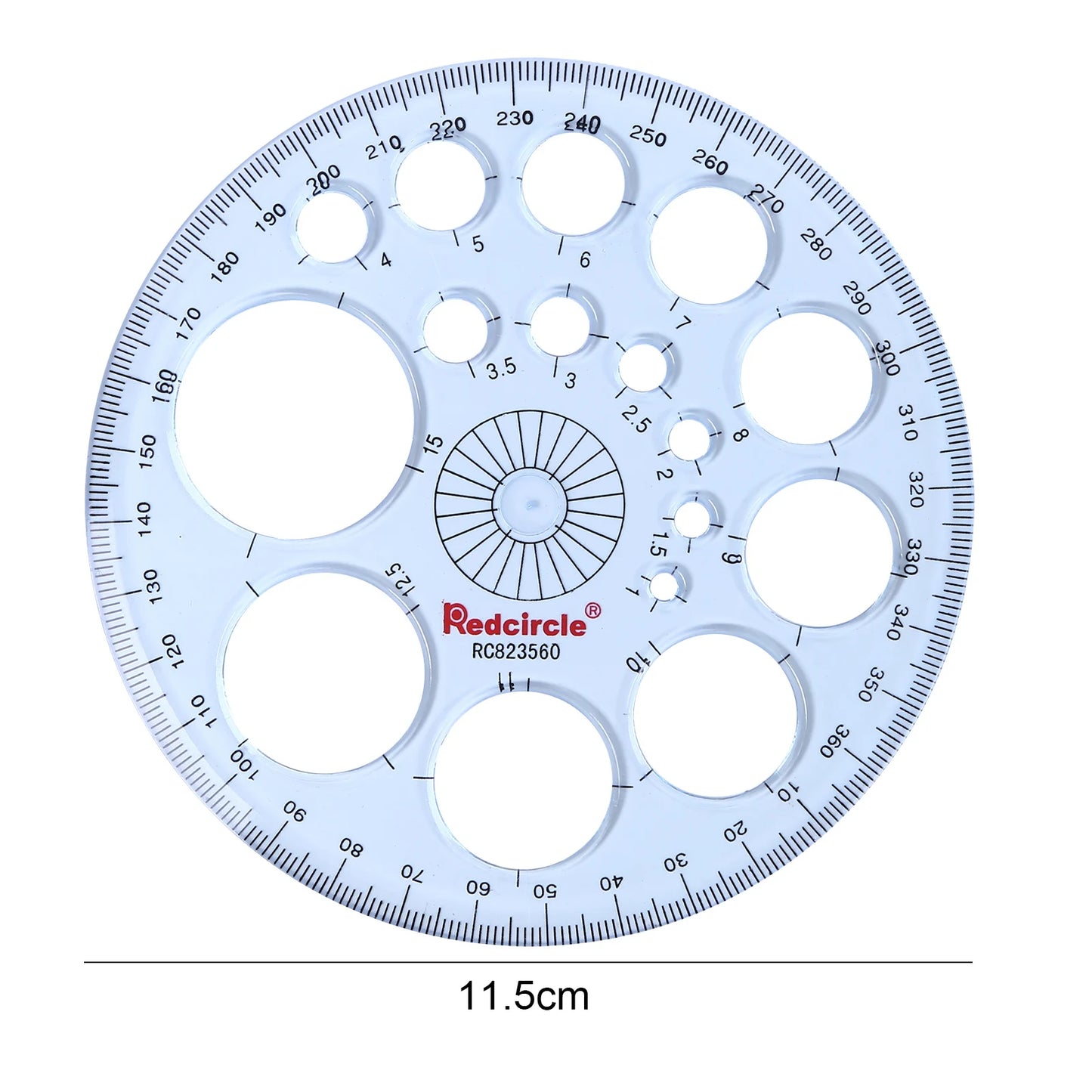 5-in-1 Multifunction Geometry Template Ruler – Plastic Measuring Tool with Circle & Shape Drawing Stencils