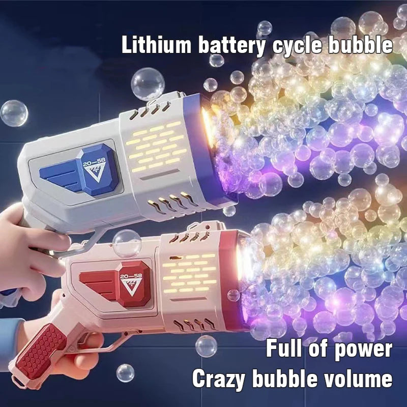 Ultimate Fun: 36-Hole Rocket Bubble Gun – Automatic Blower with Lights, Perfect Kids' Gift