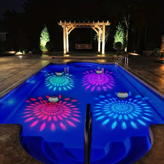 Solar Floating LED Pool Lights – Color-Changing Drift Lights for Pool, Pond, or Garden Decor