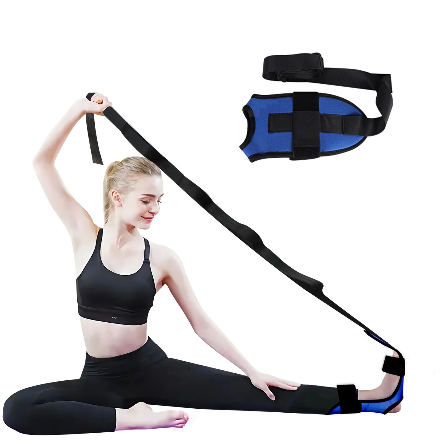 Fascia Stretcher Yoga Strap - Flexibility Belt for Foot, Ballet, Ligament, and Leg Stretching