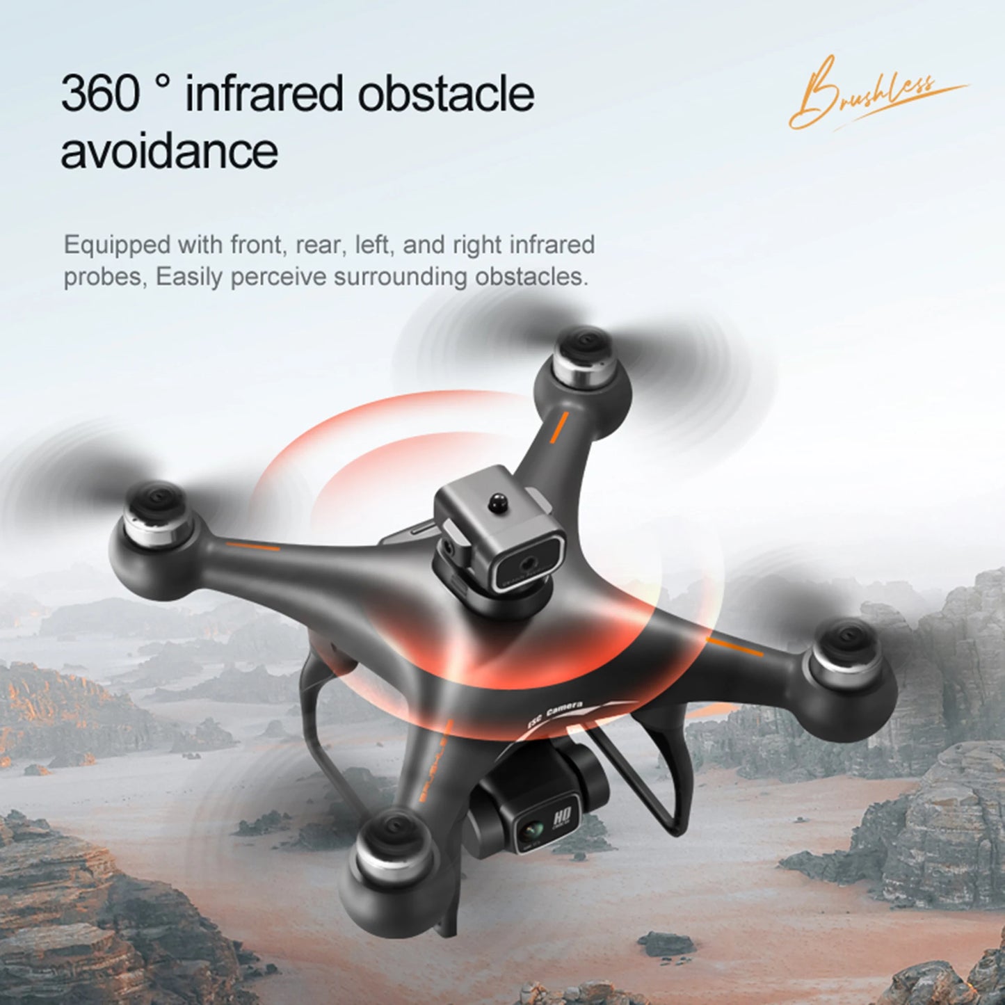 8K GPS Professional Drone with Dual 4K Cameras | S116 Max Brushless Motor, Obstacle Avoidance, & Long-Life Battery