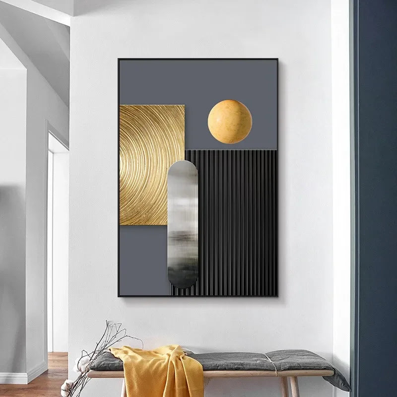 🖼️ Modern Abstract Geometric Canvas Wall Art | Nordic Style Living Room Decoration