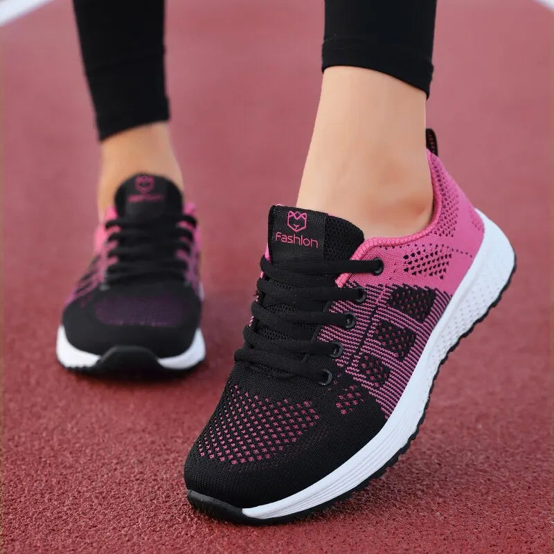 Women's Lightweight Running Sneakers – Comfortable Sport Shoes for Jogging and Tennis