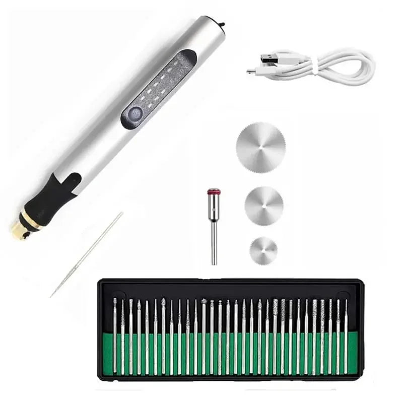 Adjustable Speed Engraving Pen for DIYers: Perfect for Jade Carving, Polishing, and Precision Work – Compact, Electric, and Easy to Use!