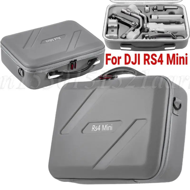 Waterproof Protective Case for DJI RS4 Mini – PU Leather Anti-Scratch Travel Storage Box