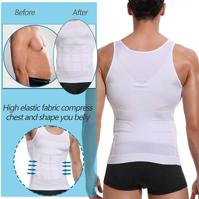 Enhance Your Gym Workout with a Slimming Body Shaper Vest Shirt: Abdominal Control and Tummy Compression for Men