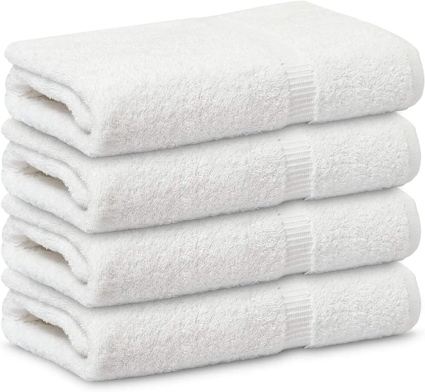 Premium Bath Towel Set (Pack of 24) - 27 x 54 inches, 100% Ring-Spun Cotton Towels for Hotel Spa, Soft and Absorbent, White