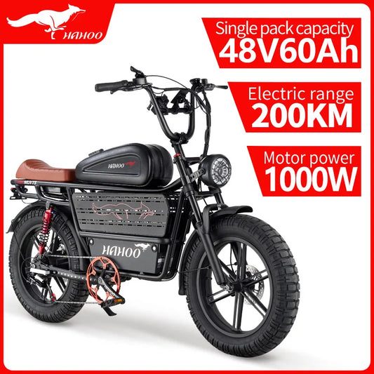20″ Adult Electric Mountain Bike – 2000W Brushless Motor, 48V 60Ah Battery, Dual-Suspension Off‑Road Ebike