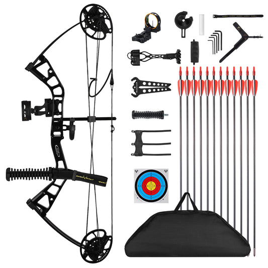 🏹 Junior Compound Bow Set for Youth, Beginners, and Women | Adjustable Draw Weight & Length | Up to 290 FPS