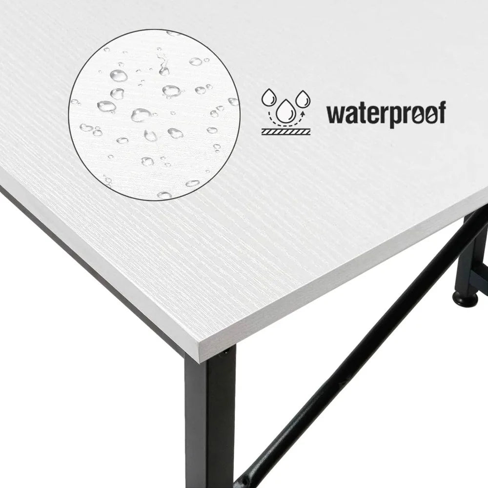 Small White Computer Desk: 31-Inch Modern Writing Table for Home Office and Small Spaces, Ideal for Student Study and Laptop Use