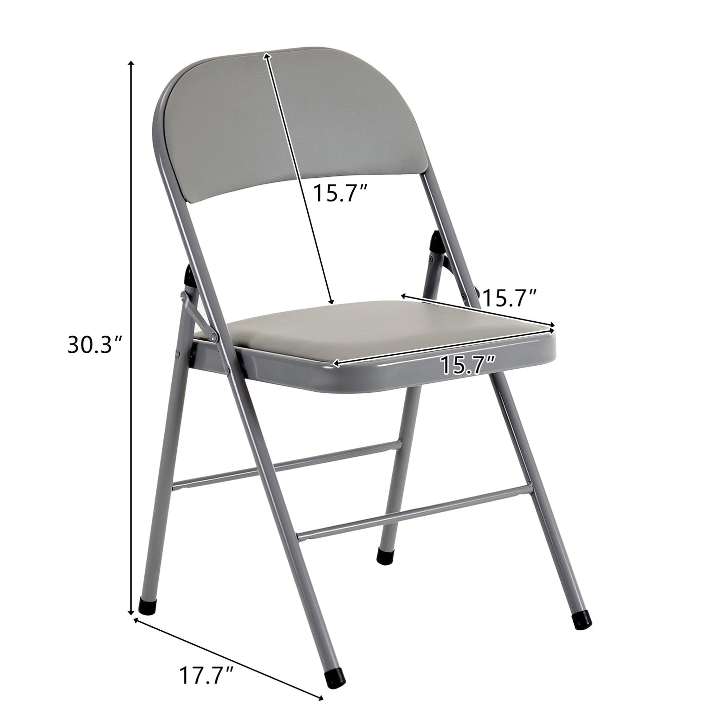 Indoor and Outdoor Folding Party Chair: Comfortable Iron Frame with PVC Cushion and Backrest