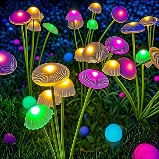 Solar Jellyfish Mushroom Lights – 6 LED Garden Decor Lights for Lawn, Pathway & Outdoor Ambience