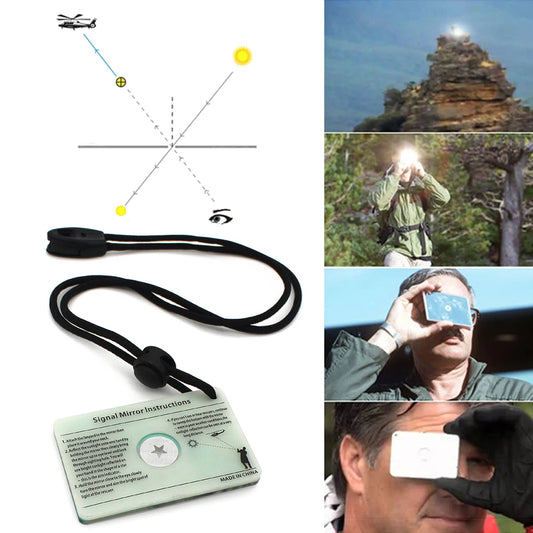 Multifunction Signal Mirror – Emergency Survival Tool for Hiking, Travel, Marine & Kayak Use