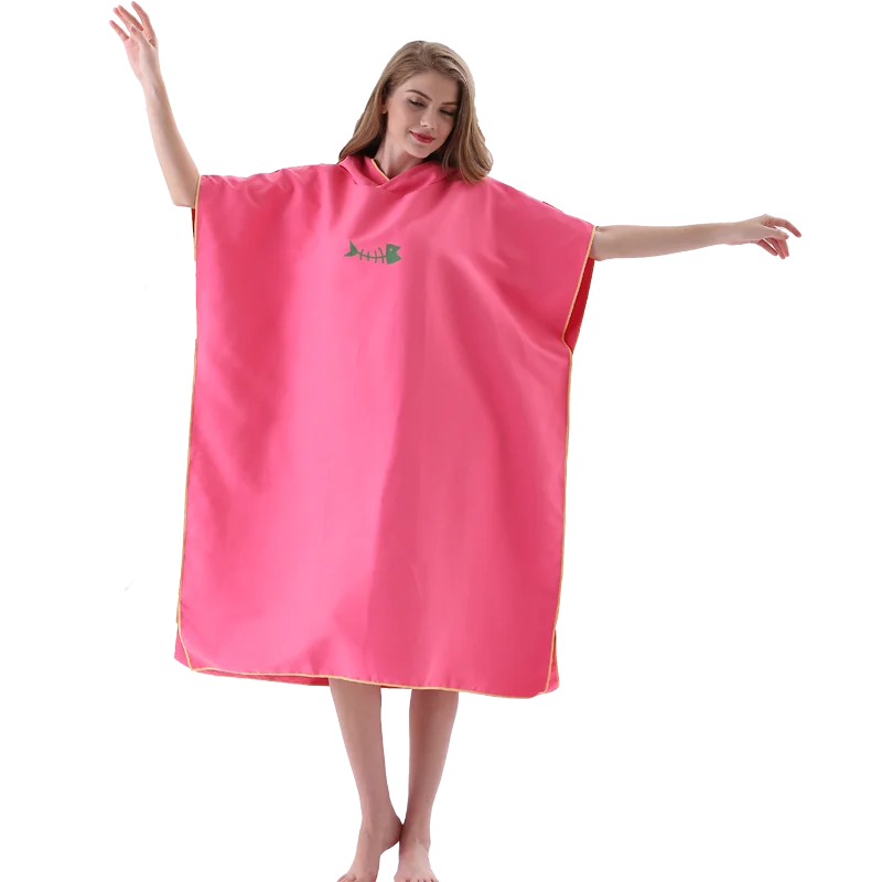 Surf Poncho Changing Towel - Microfiber Beach Blanket, Hooded Bath Towel for Adults, Ideal for Wetsuits and Swim Wear