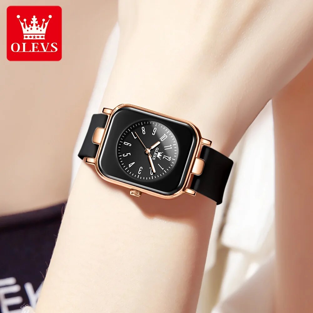 OLEVS Women's Fashion Watch: Simple Elegance, Original Top Brand, Waterproof, Luminous, Silicone Strap