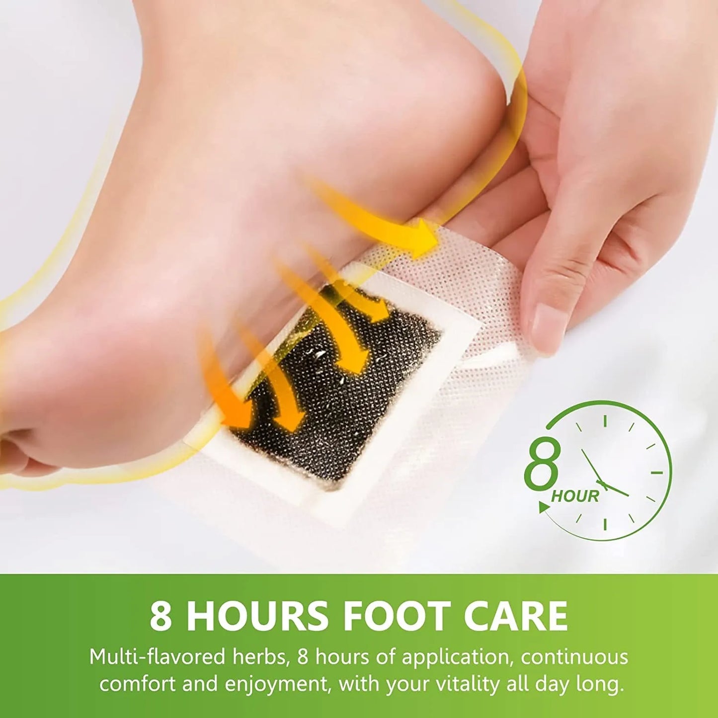 Natural Bamboo Vinegar & Ginger Detox Foot Patches – Relieve Stress, Improve Sleep, and Enhance Foot Care