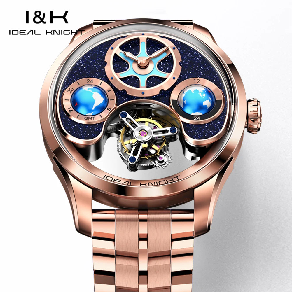 Tourbillon Watch for Men: Top Brand, Hollow Flywheel, Deep Waterproof, Luminous Hands