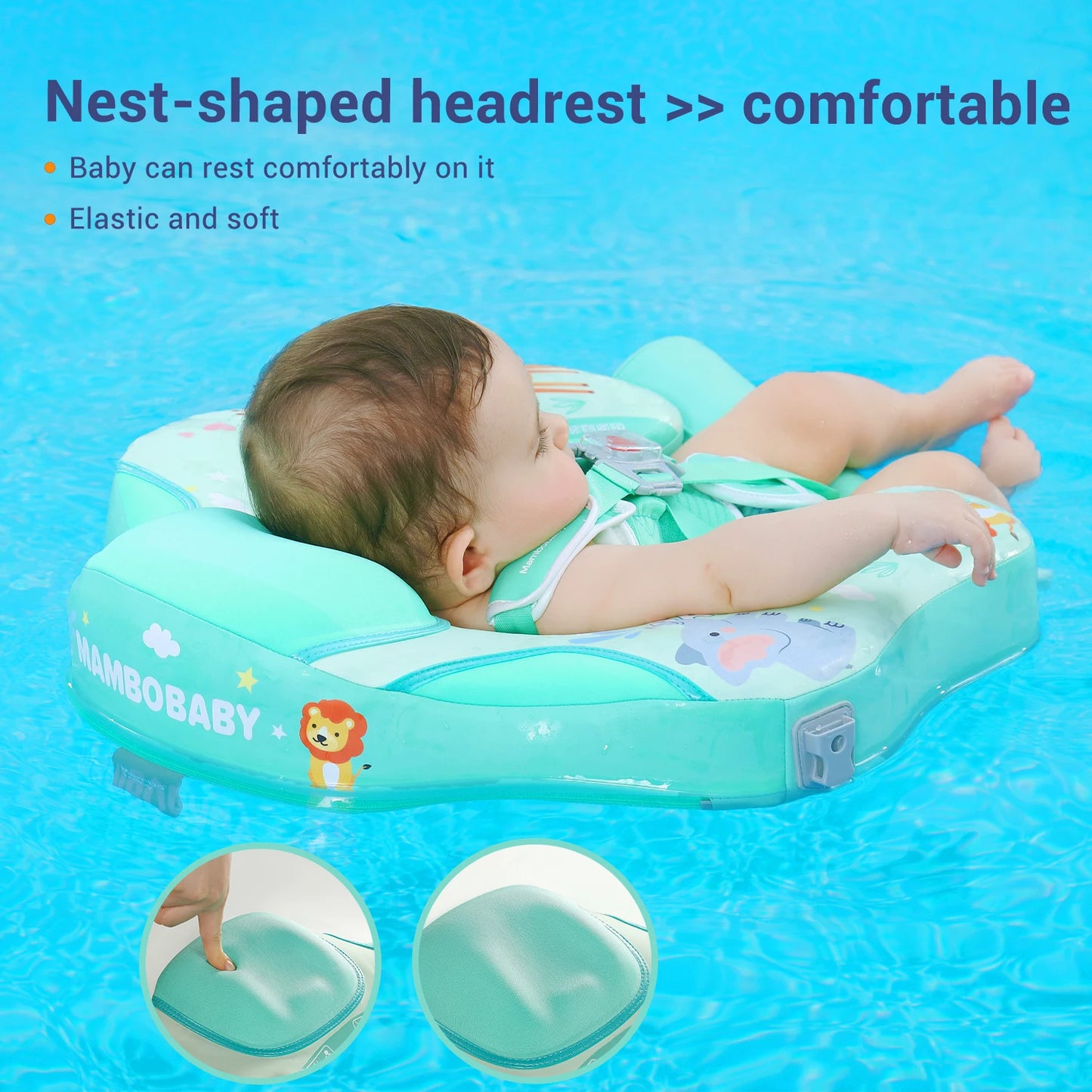 2024 Mambobaby Animal Float – Non-Inflatable Solid Baby Swim Trainer Ring for Infant Pool Safety & Water Fun