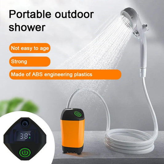 Portable Rechargeable Electric Shower – USB Powered Waterproof Pump for Camping, Beach, Hiking, Pet Bath & Car Wash