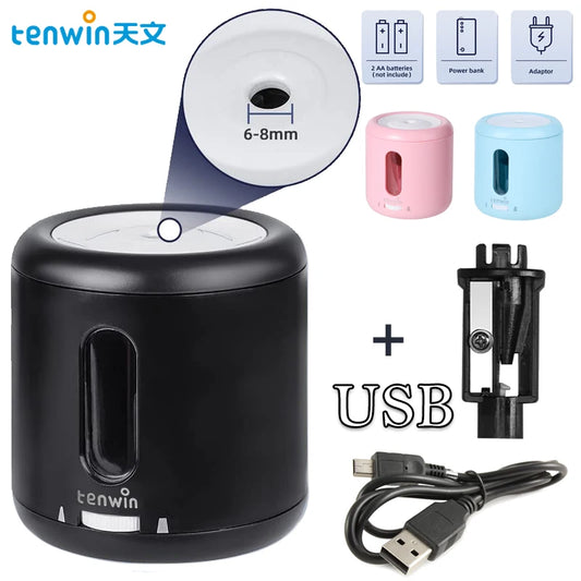 Tenwin Electric Auto Pencil Sharpener – Automatic Touch Switch, Fits 6–8mm Pencils, for School, Office & Home