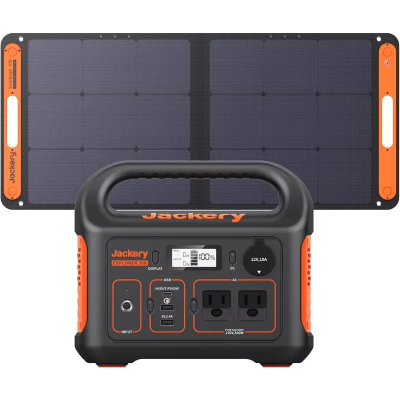 Jackery Portable Power Station Explorer 300 – 293Wh Backup Lithium Battery, Solar Generator (Solar Panel Optional), Compact & Efficient Power for Outdoors and Emergencies