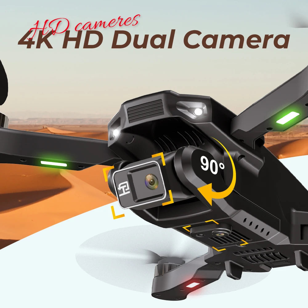 4K Camera Foldable Drone: Perfect for Adults, Kids, & Beginners – FPV Mini Quadcopter with 50-Minute Flight Time!