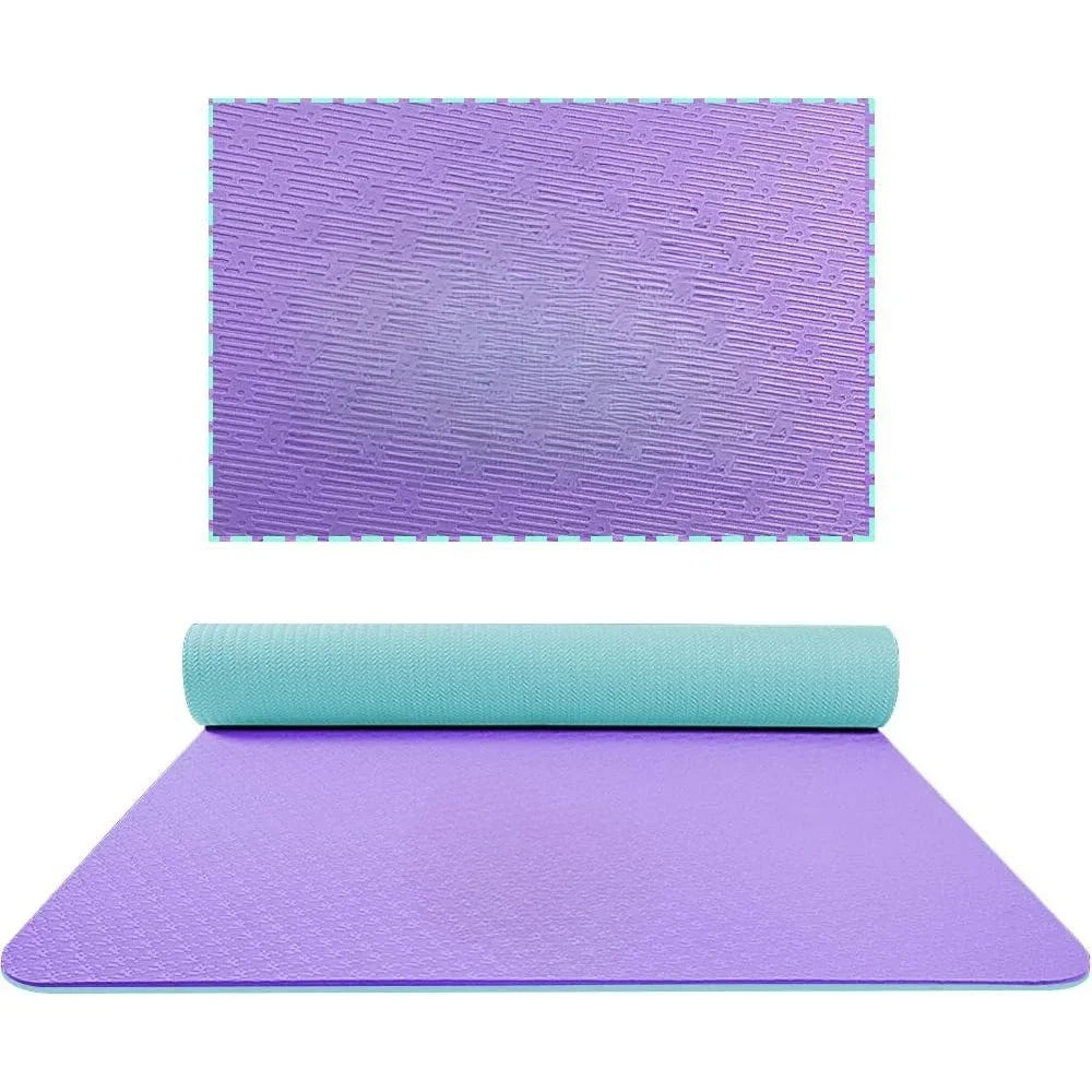 Extra Thick TPE Yoga Mat – 72"x 32" with 1/2 Inch Thickness, High Density Anti-Tear Design for Home Gym and Yoga Practice