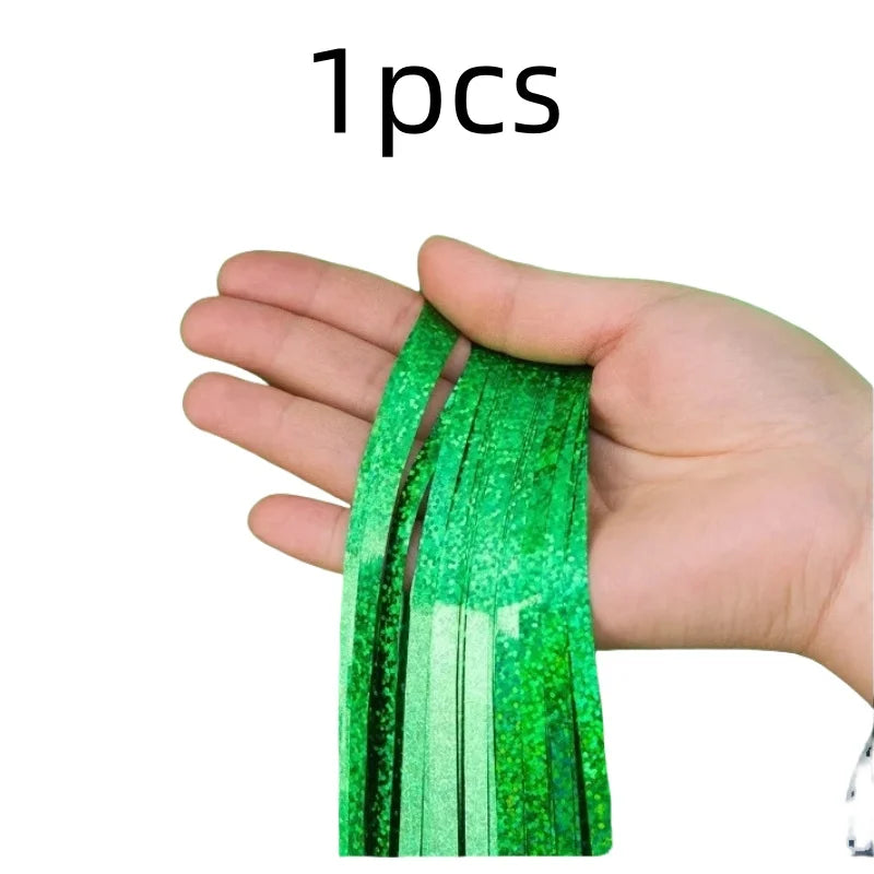 2-Pack Metallic Tinsel Fringe Curtains – 2x1M Glitter Party Backdrops for Birthday, Wedding, Bachelorette & Event Decor