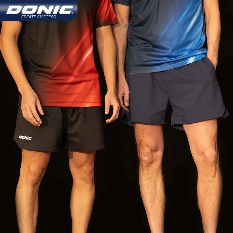 DONIC Competition Table Tennis Training Suit – All-Silk Four-Way Stretch Shorts for Men